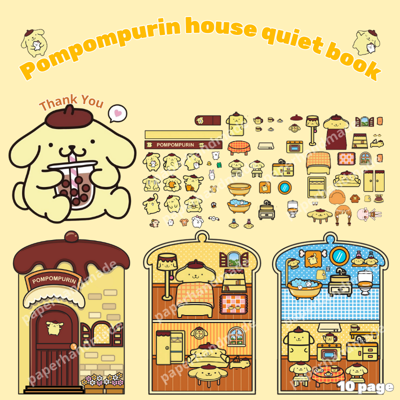 Pompompurin House Quiet Book